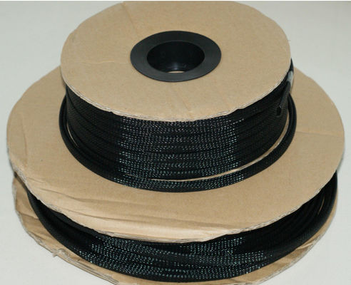 UL RoHS Negro PET Expandible con manga trenzada Resistencia a altas temperaturas