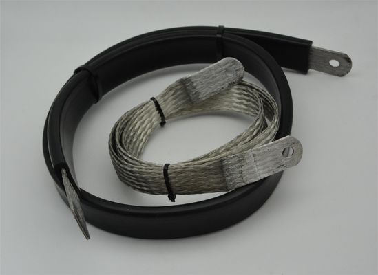 Conector flexible de cobre trenzado con conexión eléctrica plana