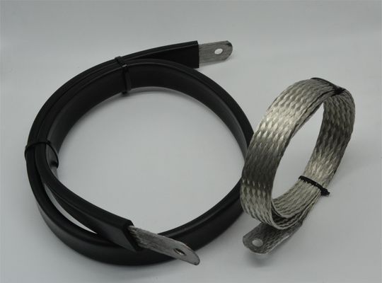Conector trenzado de cobre flexible, revestido de estaño, de alta resistencia a la corrosión