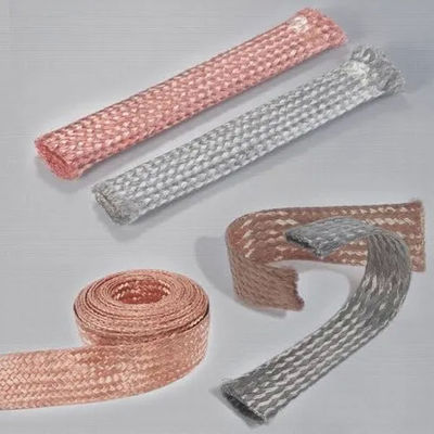 Conector trenzado de cobre flexible, revestido de estaño, de alta resistencia a la corrosión