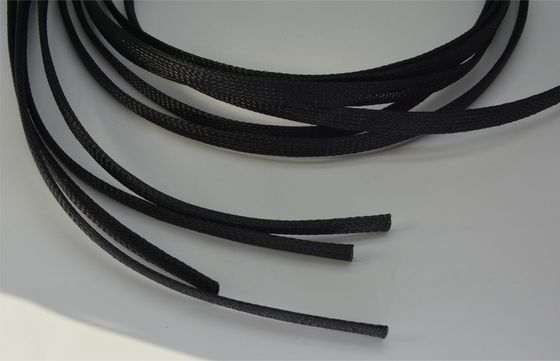 ISO9001 PET Extensible Braided Sleeve Autoextinguirse 60s
