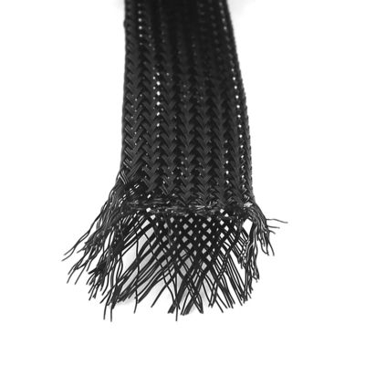 UL RoHS Negro PET Expandible con manga trenzada Resistencia a altas temperaturas