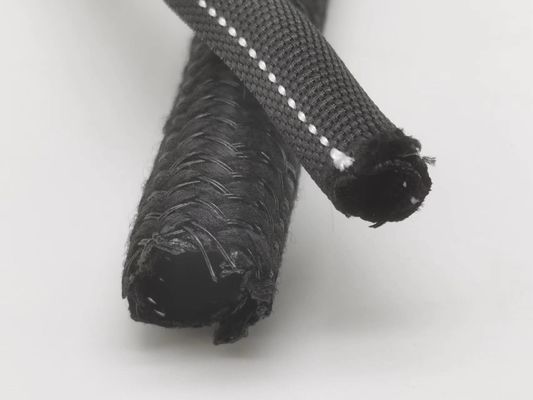 PET negro trenzado Auto envolvente con manga de alta flexibilidad