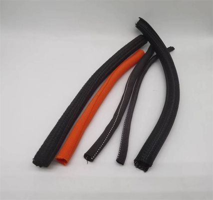PET negro trenzado Auto envolvente con manga de alta flexibilidad