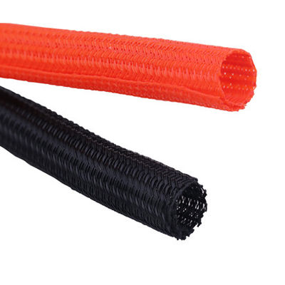 PET negro trenzado Auto envolvente con manga de alta flexibilidad