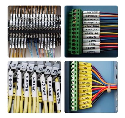 0.2mm-0.5mm espesor accesorios de cable eléctrico de identificación de tubo de calor encogedor de identificación de la manga